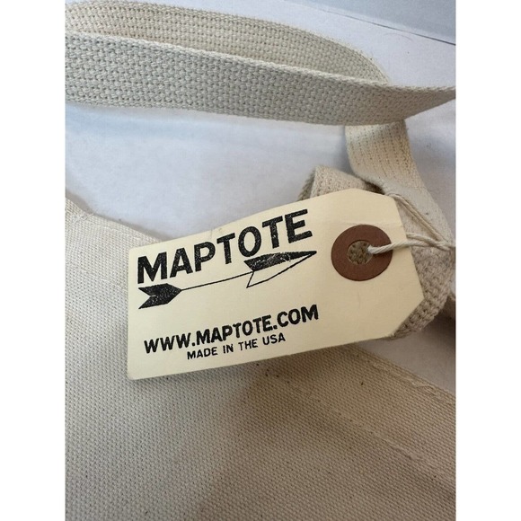 Maptote Napa Valley CA Double Wine Bottle Two Compartment Tote Bag Made in USA - Picture 7 of 12
